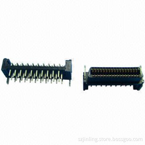 SCSI Connectors, Female Type Right Angle with Plastic Shell, Phosphor Bronze Contact Material